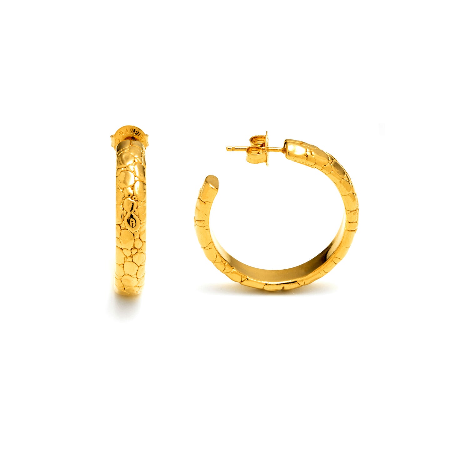 Giovanni Raspini Orecchini Cerchio Moon Crocodile 11157