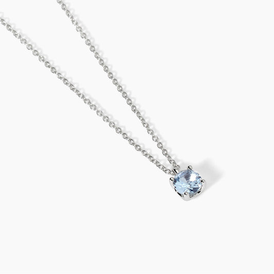 Mabina Girocollo in argento con acquamarina sintetica SHINY