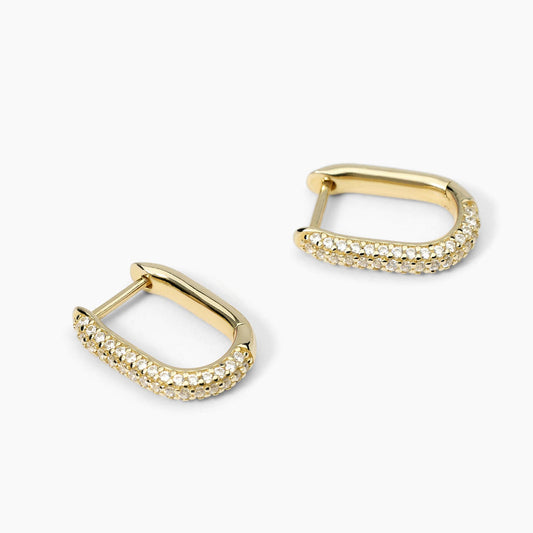 Mabina Orecchini ovali in argento dorato COUTURE