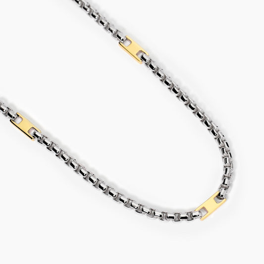 Mabina Uomo Collana uomo con elementi placcati oro Active