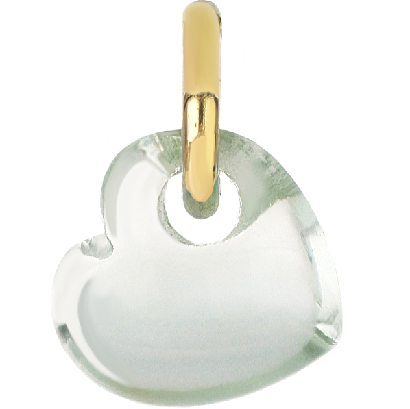 Maman Et Sophie CHARM CUORE 18KT BATTITO PRASIOLITE