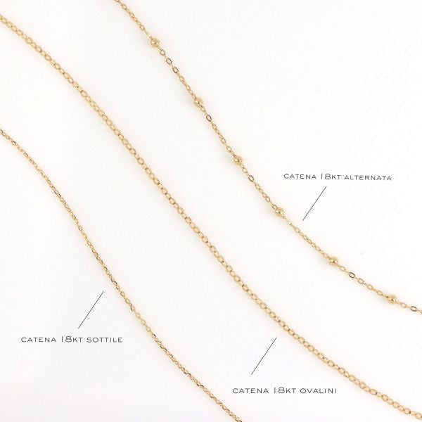 Maman Et Sophie CHARM GIROCOLLO 18KT BATTITO CATENA SOTTILE