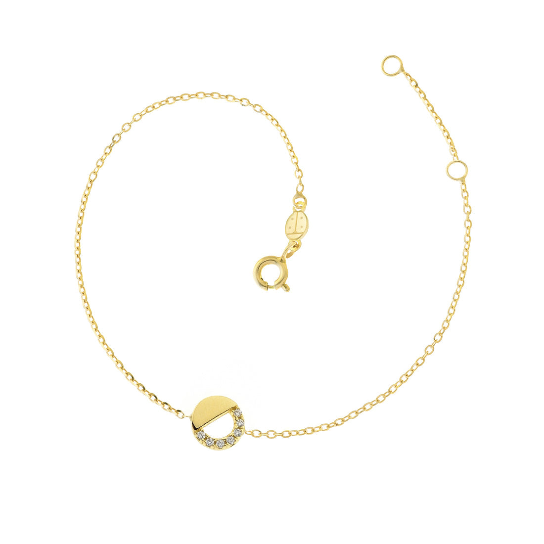 Bracciale Cerchio in Oro Vero e Zirconi - Facco Gioielli