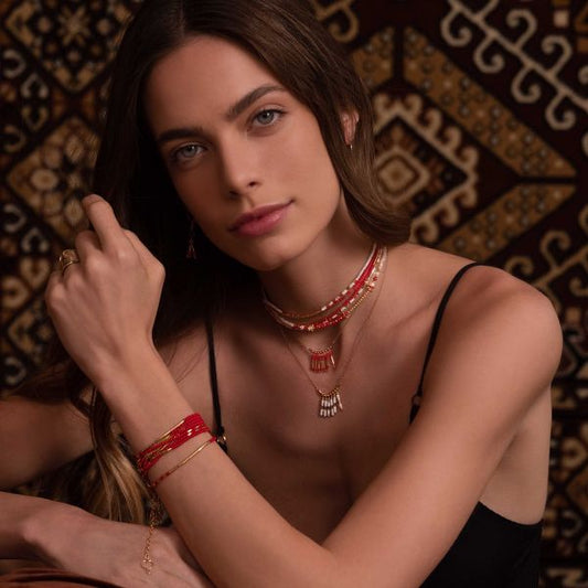 Maman Et Sophie GIROCOLLO CORALLO MIA AFRICA PENDENTE