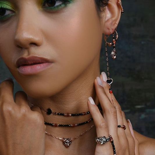 Maman Et Sophie ORECCHINO CERCHIO MEDIO CON SFERE E SPINELLI