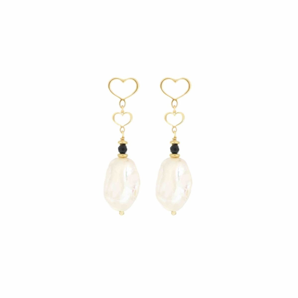 Maman Et Sophie COPPIA DI ORECCHINI A LOBO PERLA BAROCCA