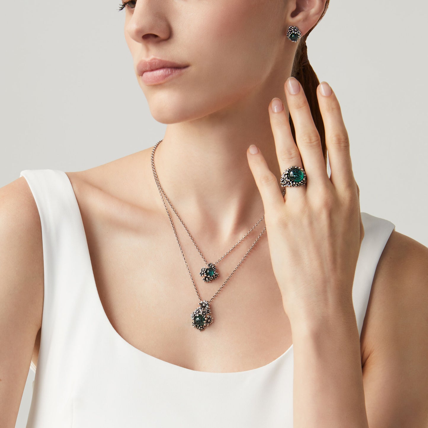 Giovanni Raspini Orecchini Bottone Margherita Garden 11207