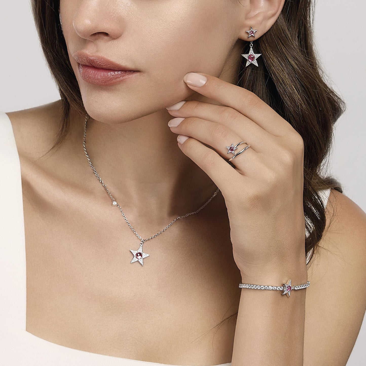 Mabina Girocollo Stella e Tormalina Sintetica STARLET