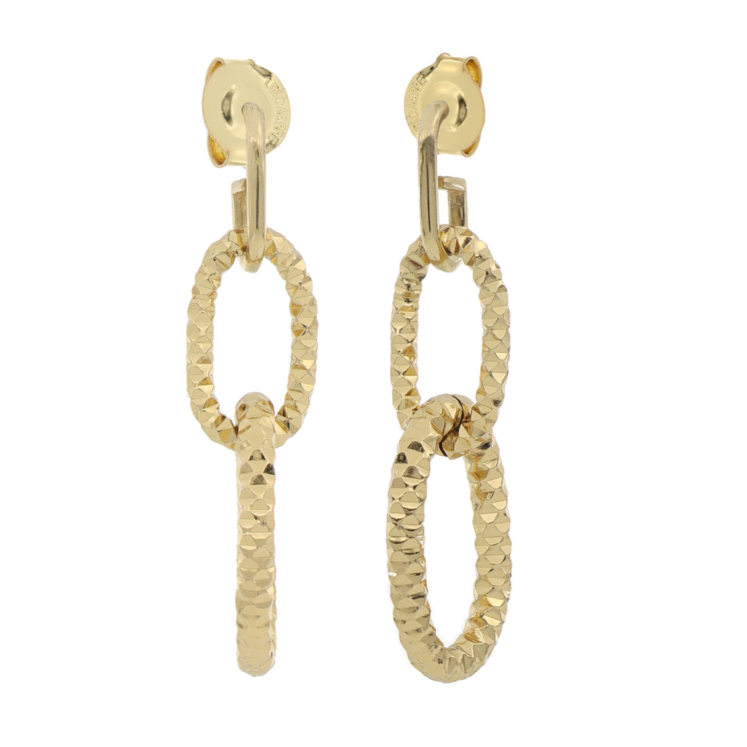 UNOAERRE orecchini in bronzo dorato 1897