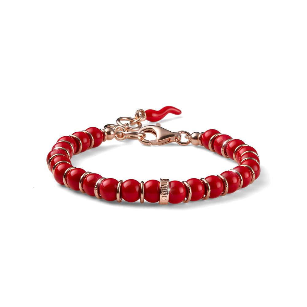 MARIA CRISTINA STERLING BRACCIALE DONNA ENCANTO CORALLO ROSSO E ARGENTO