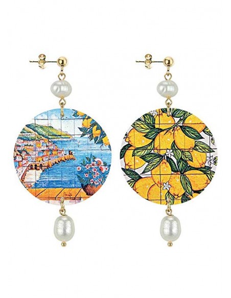 INLebole Orecchino Amalfi Limone Perla