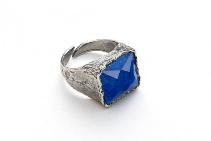 Antracite Anello Re blu