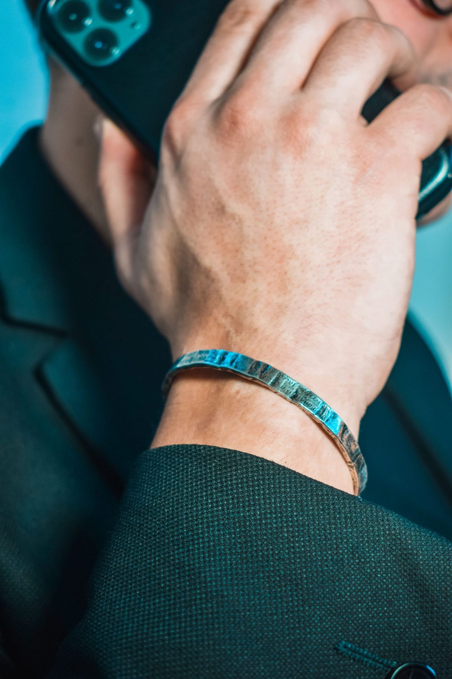 MARIA CRISTINA STERLING BRACCIALE UNISEX COLLEZIONE ICONIC ARGENTO 925ROSA MARTELLATO