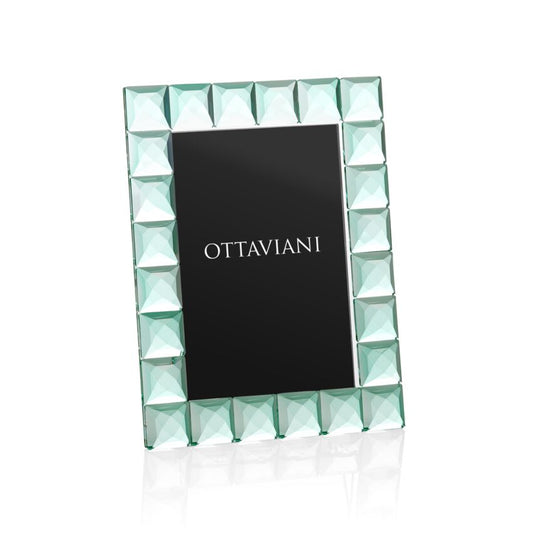 Ottaviani Portafoto in cristallo acquamarina 25051AT