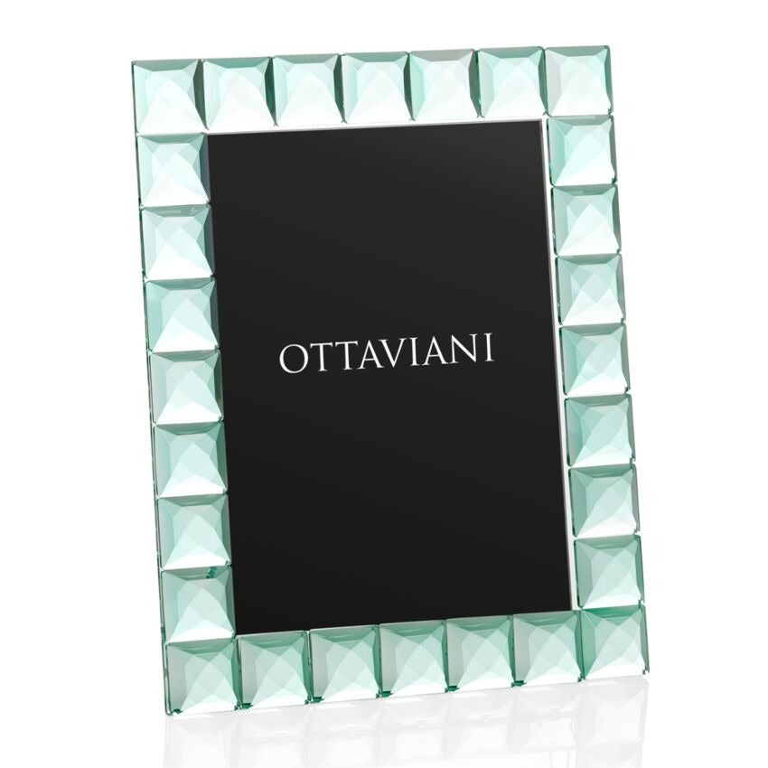 Ottaviani Portafoto in cristallo acquamarina 25051T