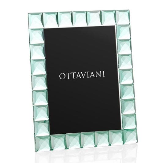 Ottaviani Portafoto in cristallo acquamarina 25051T