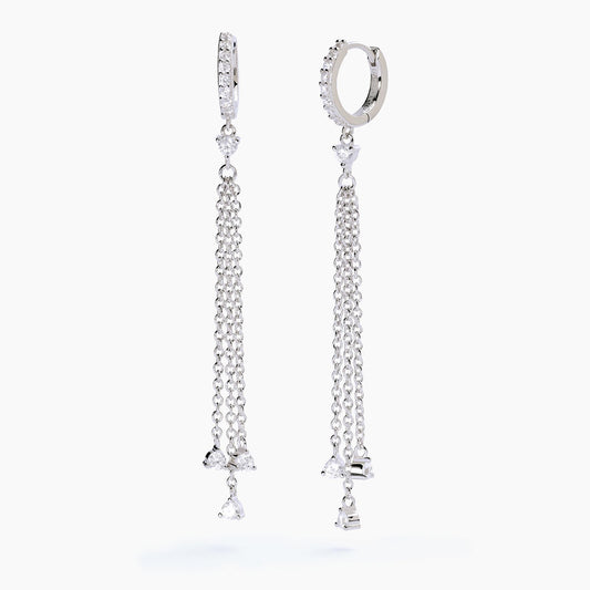 Mabina Orecchini a cerchio con catenine pendenti SCINTILLA