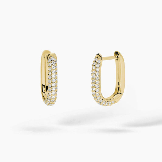 Mabina Orecchini ovali in argento dorato COUTURE