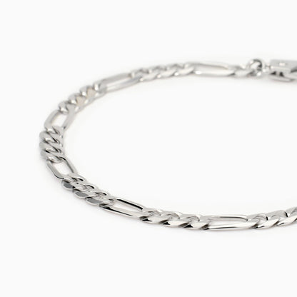 Mabina Bracciale da uomo in argento con catena figaro Millennium