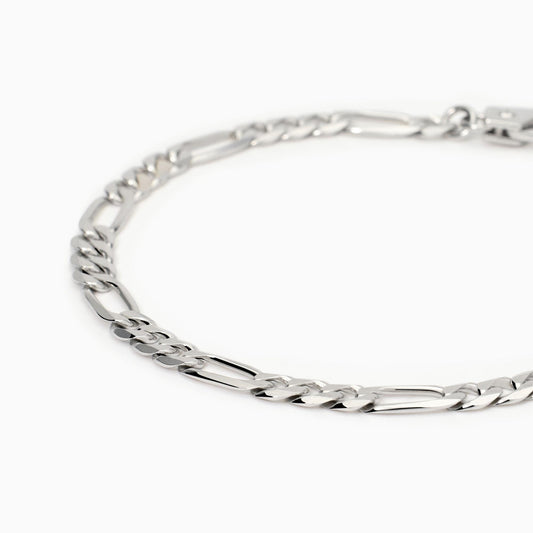 Mabina Bracciale da uomo in argento con catena figaro Millennium