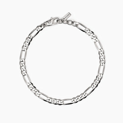 Mabina Bracciale da uomo in argento con catena figaro Millennium