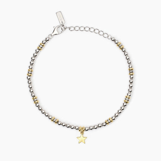 Mabina Bracciale in argento placcato oro con stella Little Mix