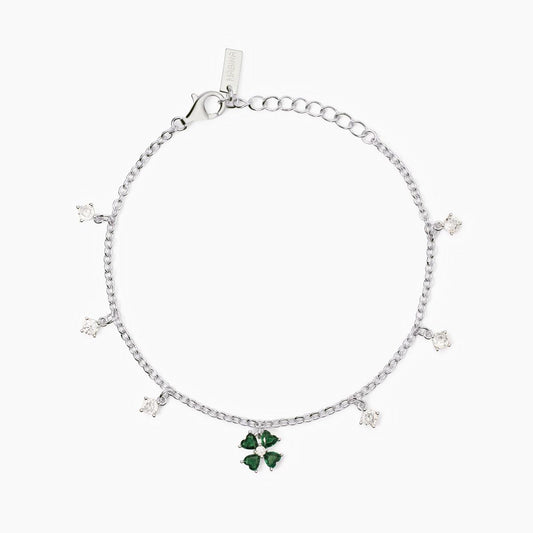 Mabina Bracciale in argento con quadrifoglio Cercami