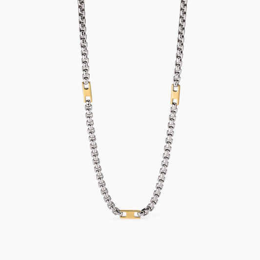 Mabina Uomo Collana uomo con elementi placcati oro Active