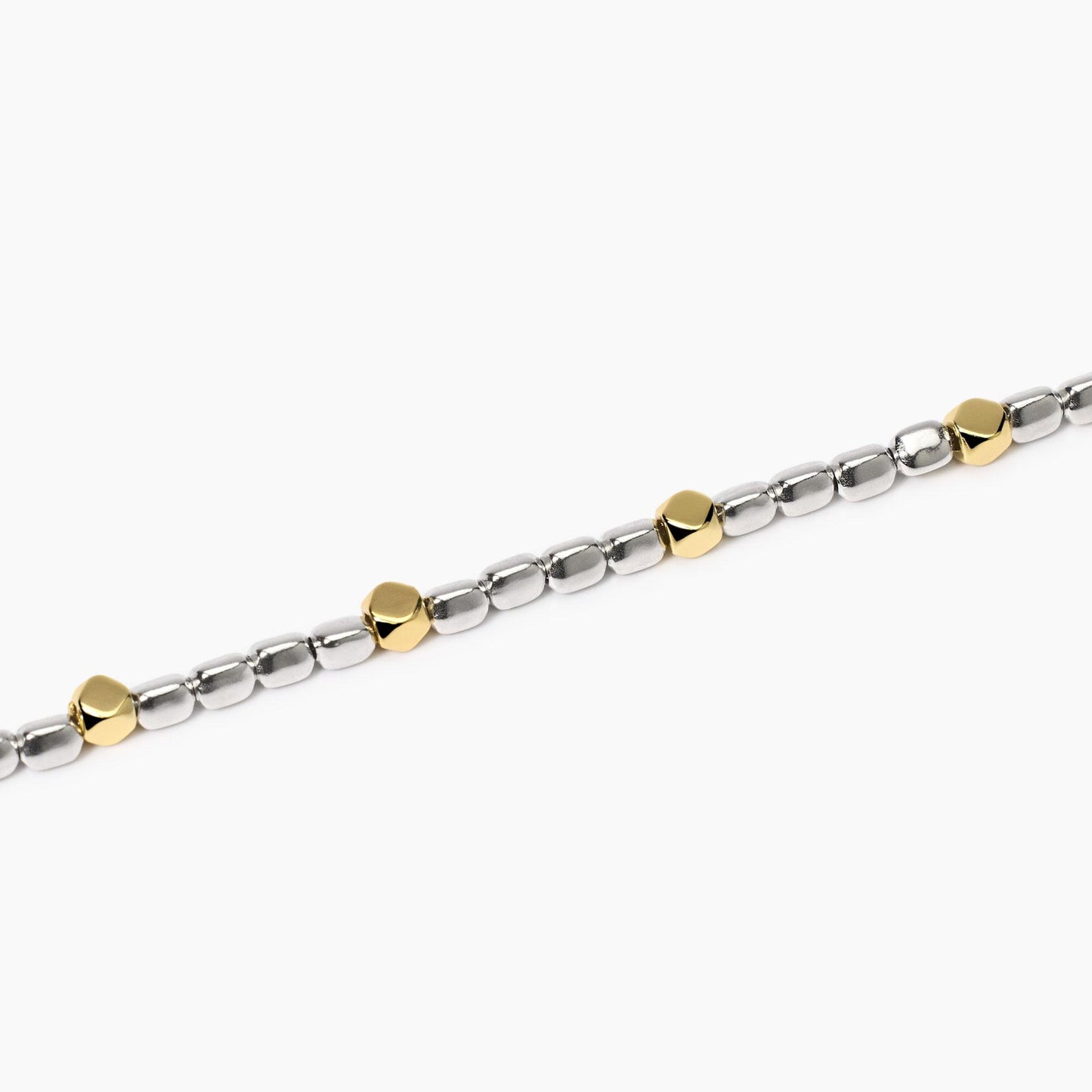 Mabina Bracciale da uomo in argento con elementi placcati oro California