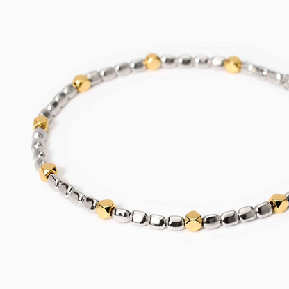 Mabina Bracciale da uomo in argento con elementi placcati oro California