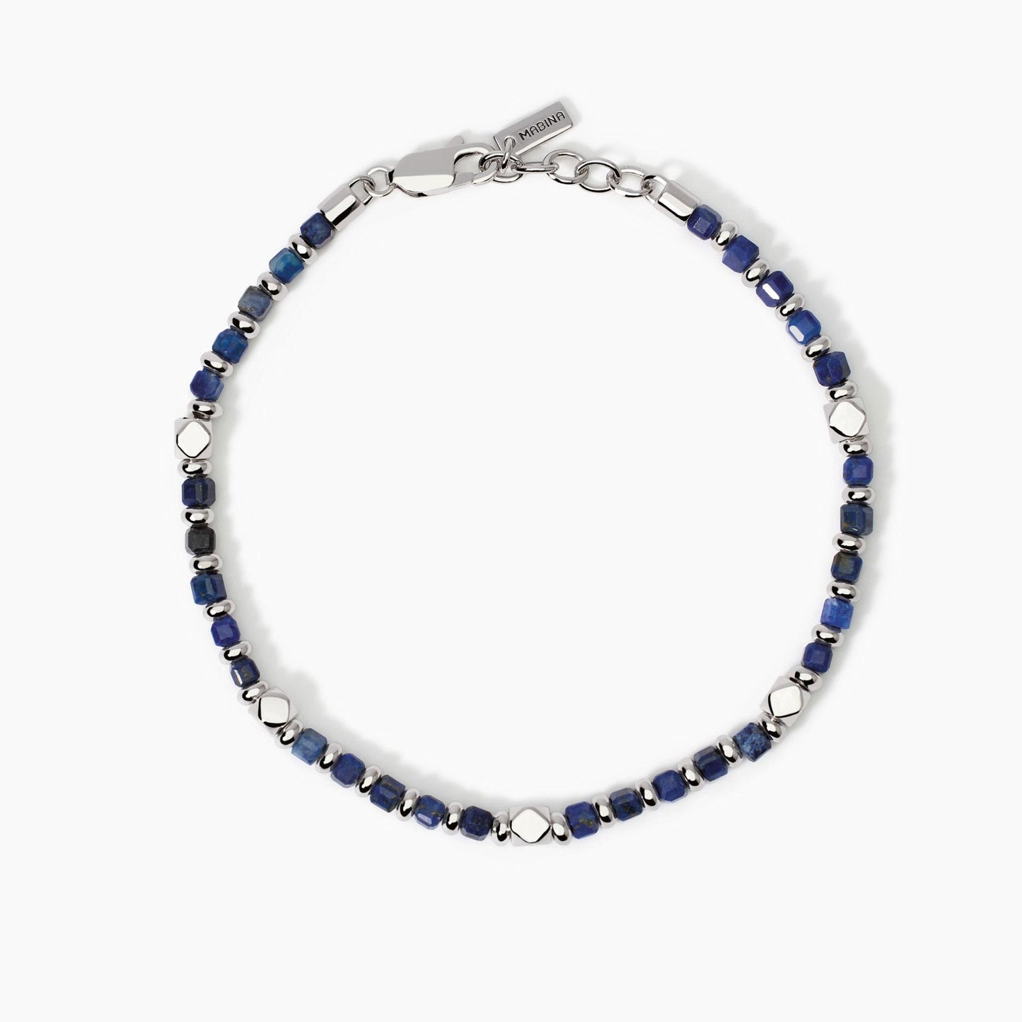 Mabina Bracciale da uomo in argento con sodalite blu California