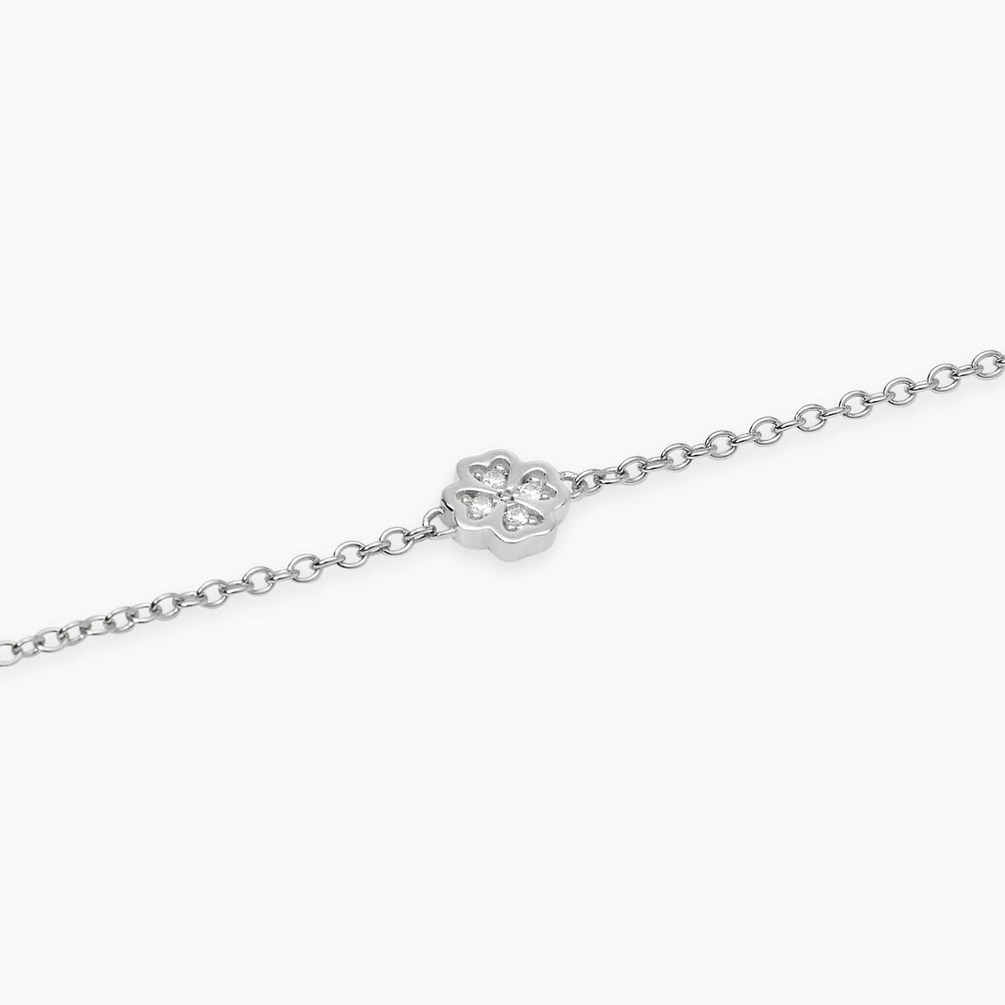 Mabina Bracciale con quadrifoglio in diamanti lab-grown My Diamond