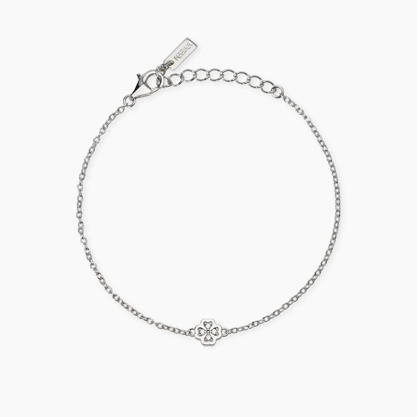 Mabina Bracciale con quadrifoglio in diamanti lab-grown My Diamond