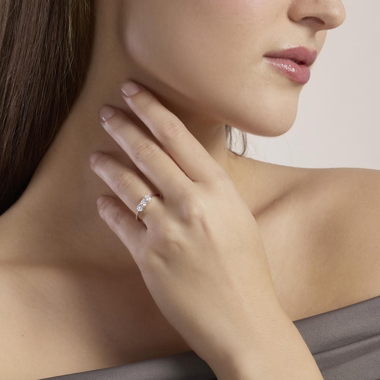 Mabina Anello trilogy con diamanti lab-grown 0,15 carati MY DIAMOND