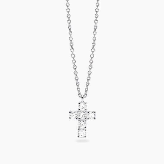 Mabina Girocollo con croce in diamanti lab-grown MY DIAMOND