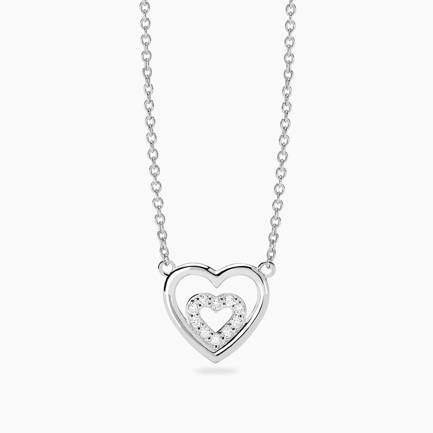 Mabina Girocollo con cuori e diamanti lab-grown  MY DIAMOND