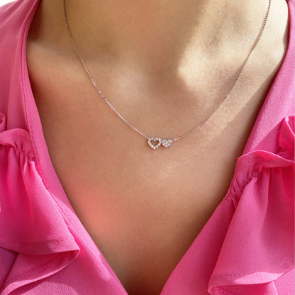 Collana Cuore in Oro Vero e Zirconi - Facco Gioiello