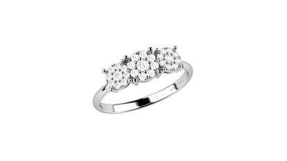 Anello Trilogy Magic in Oro 18 Kt e Diamanti Naturali