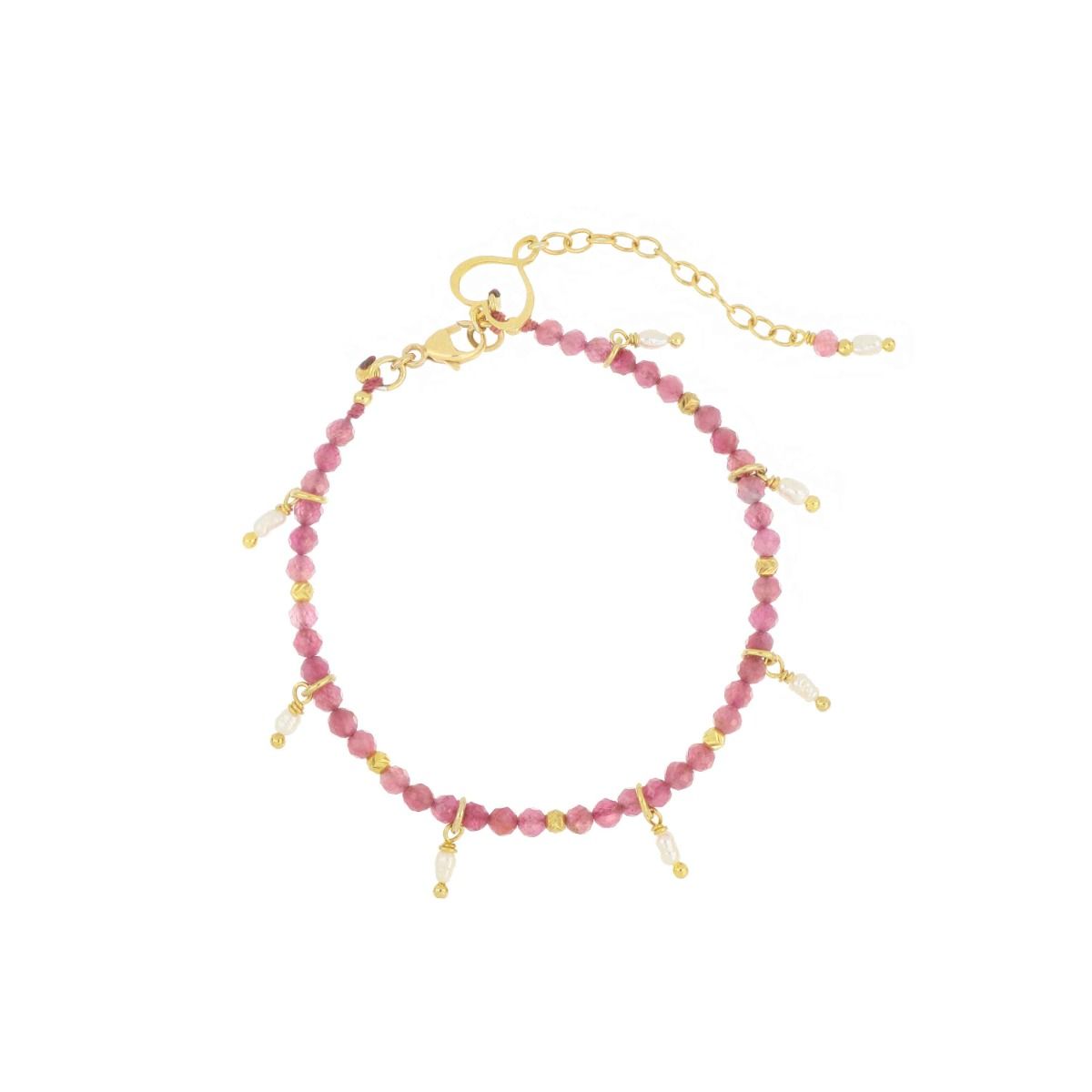 Maman Et Sophie BRACCIALE TORMALINA E PERLE PENDENTI