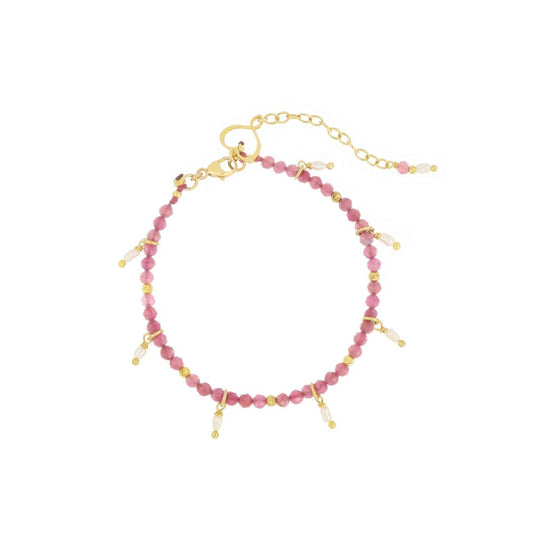 Maman Et Sophie BRACCIALE TORMALINA E PERLE PENDENTI