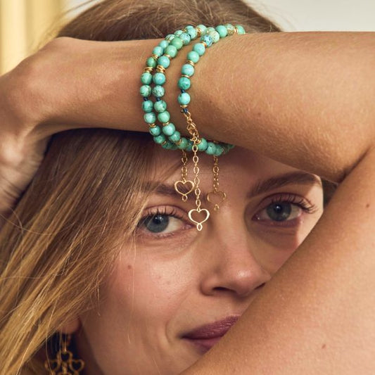 Maman Et Sophie BRACCIALE PIETRE DI AULITE TURCHESE