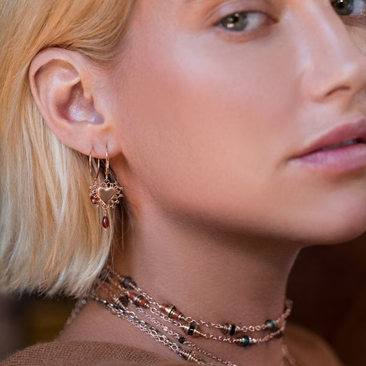 Maman Et Sophie ORECCHINO GRANATO CUORE SACRO ELIZABETH