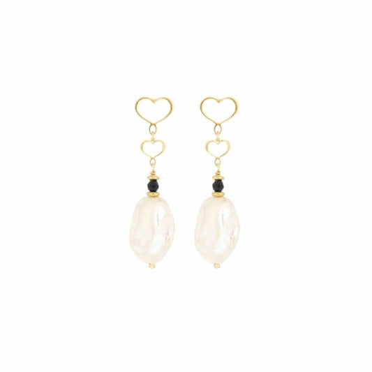 Maman Et Sophie COPPIA DI ORECCHINI A LOBO PERLA BAROCCA