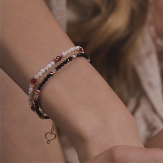 Maman Et Sophie BRACCIALE MIA AFRICA MADREPERLA E CORNIOLA